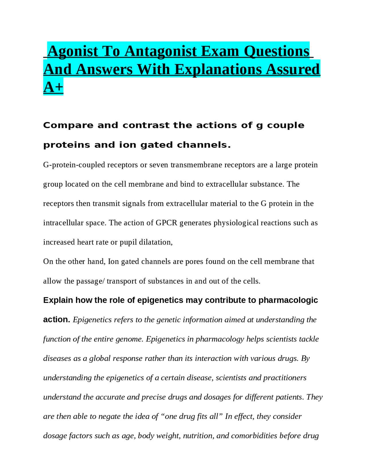 passassured exit exam answers