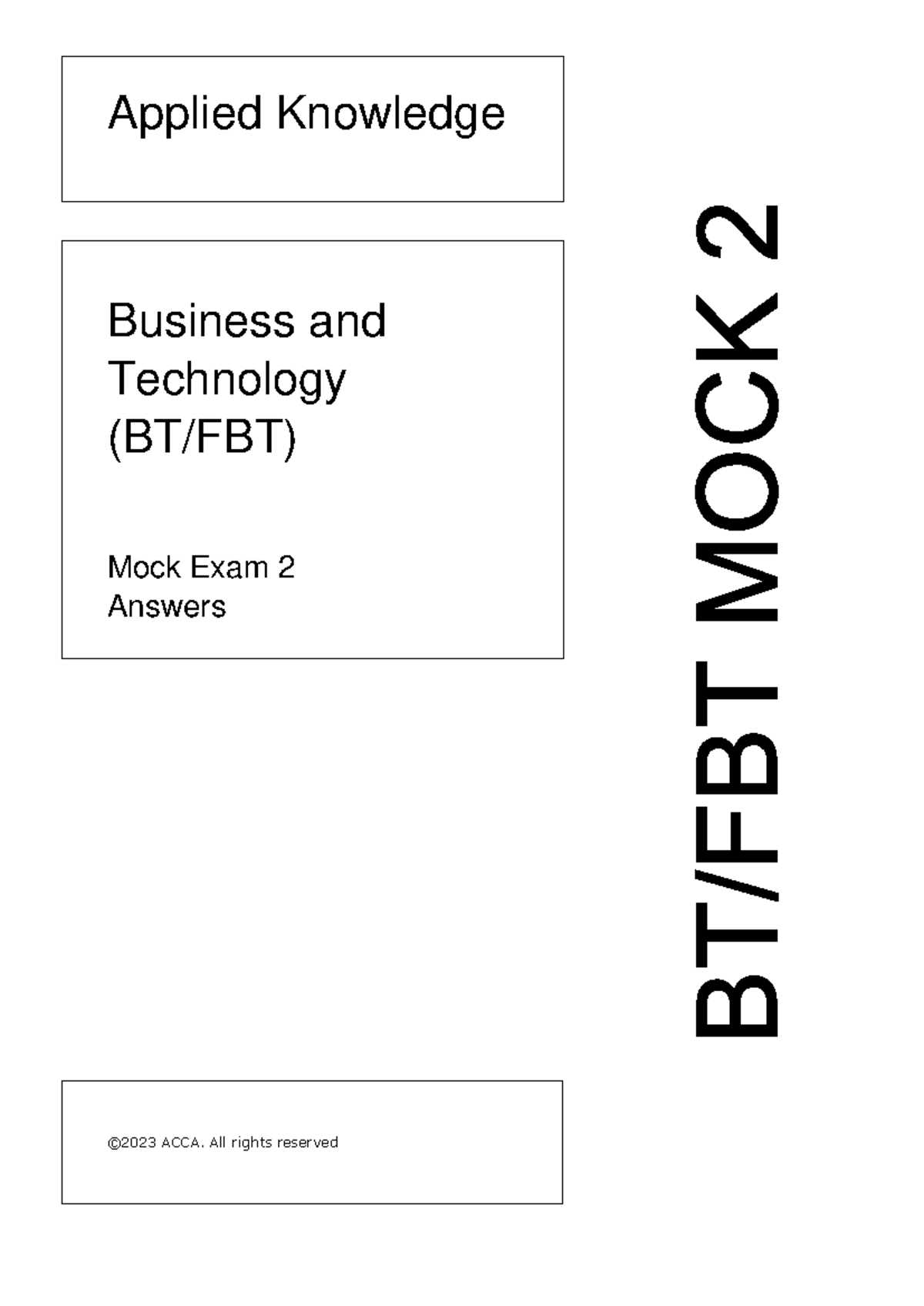 acca f1 mock exam with answers