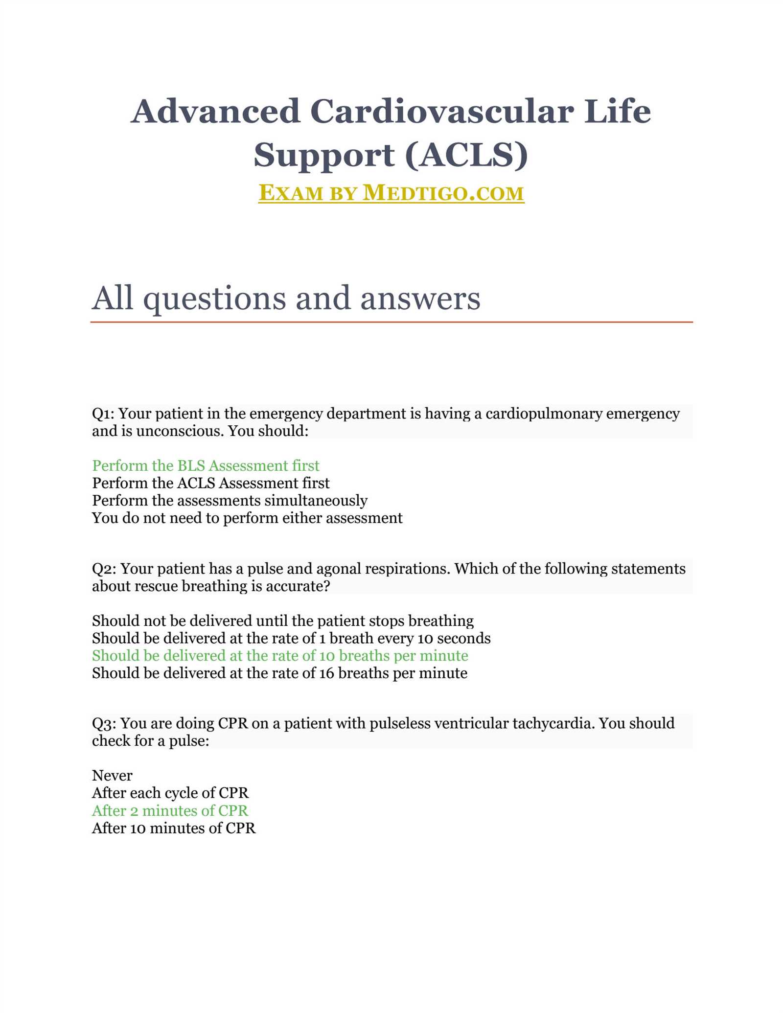 bls final exam answers