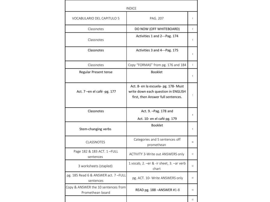 gramatica 2 capitulo 5 answers