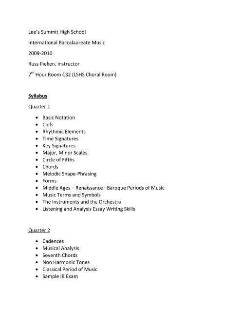 ib music exam