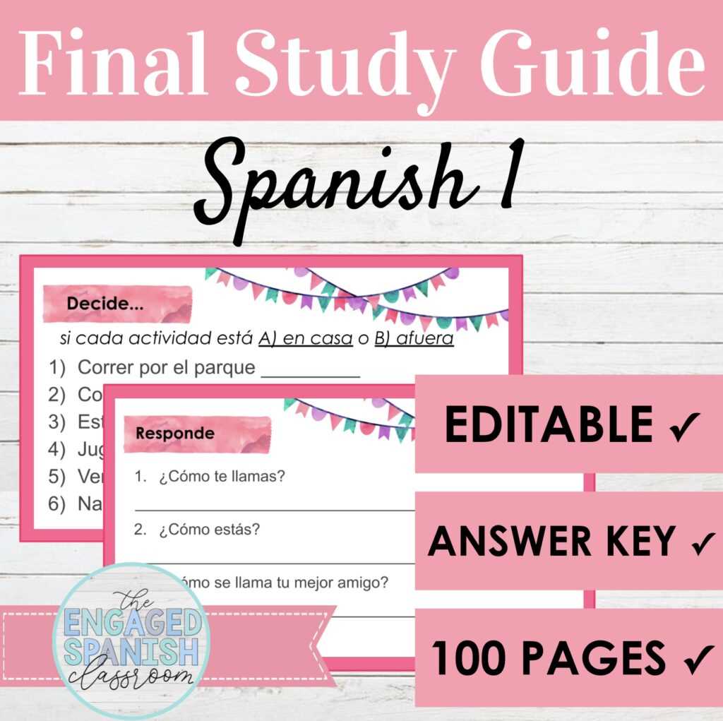 spanish 1 semester 2 exam answers