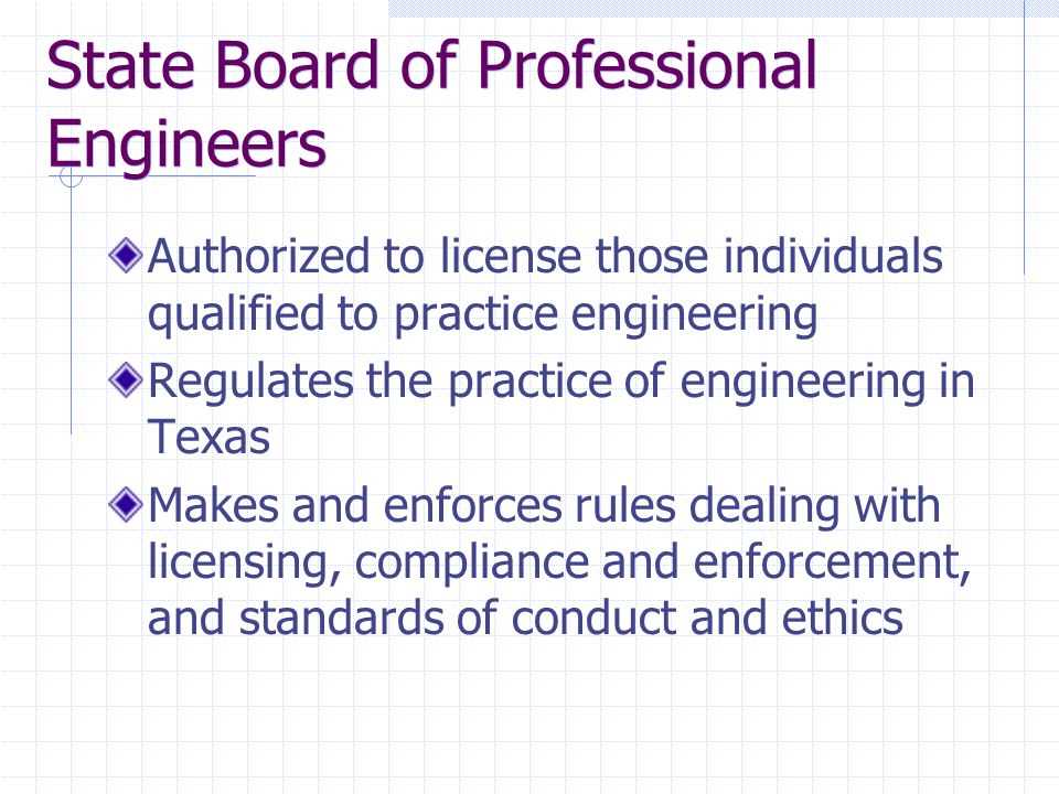 texas board of professional engineers ethics exam