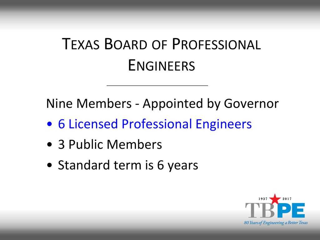 texas board of professional engineers ethics exam