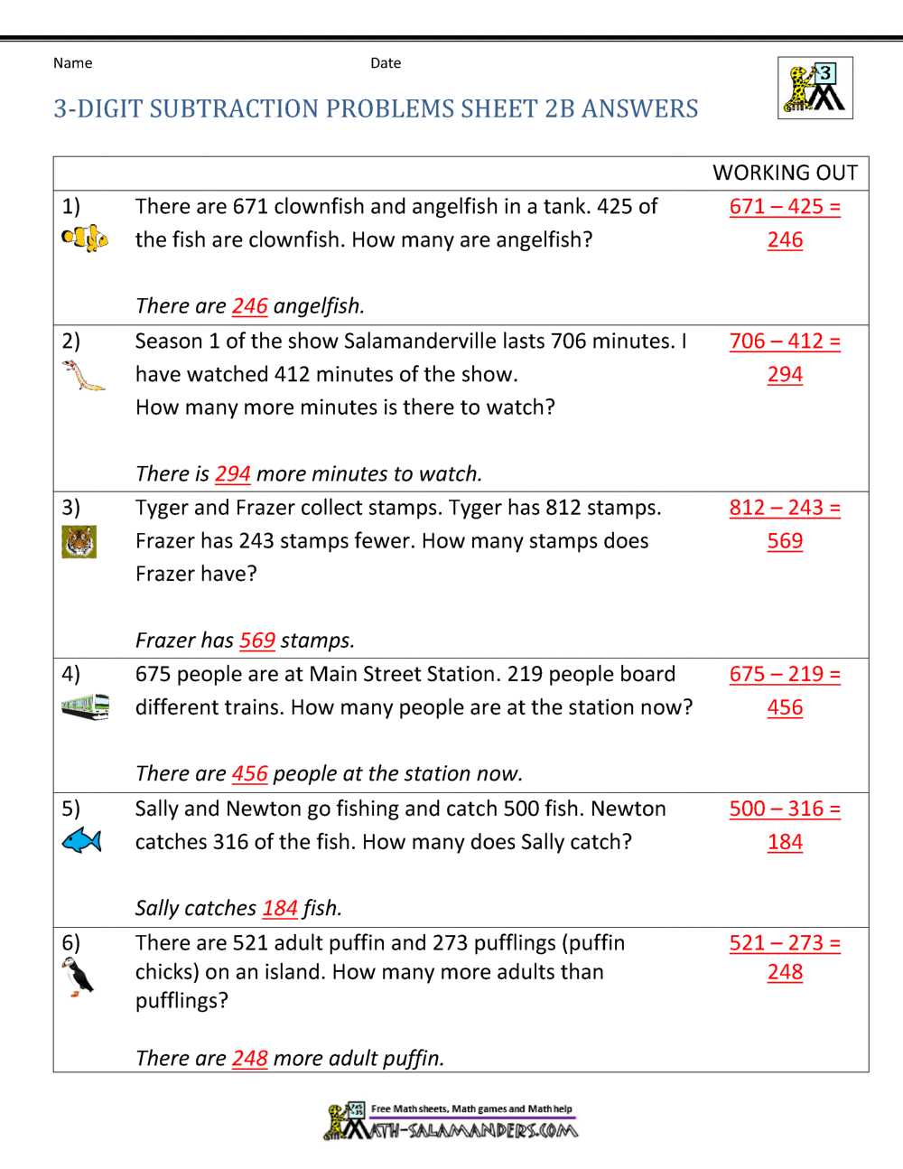 math word problems with answers and solutions