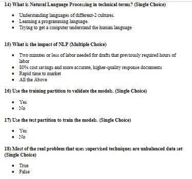 natural language processing exam questions and answers