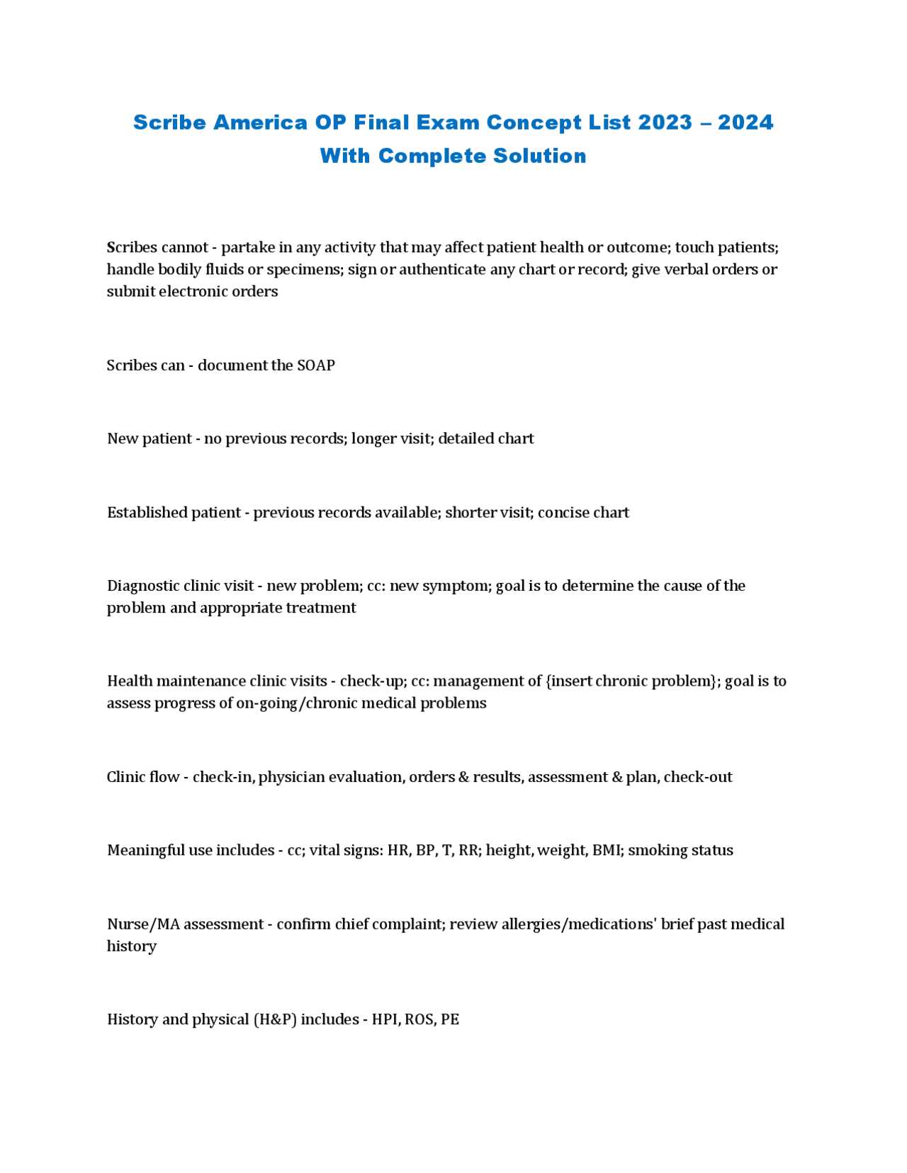 scribeamerica final exam 2025