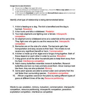 mass extinction pogil answers