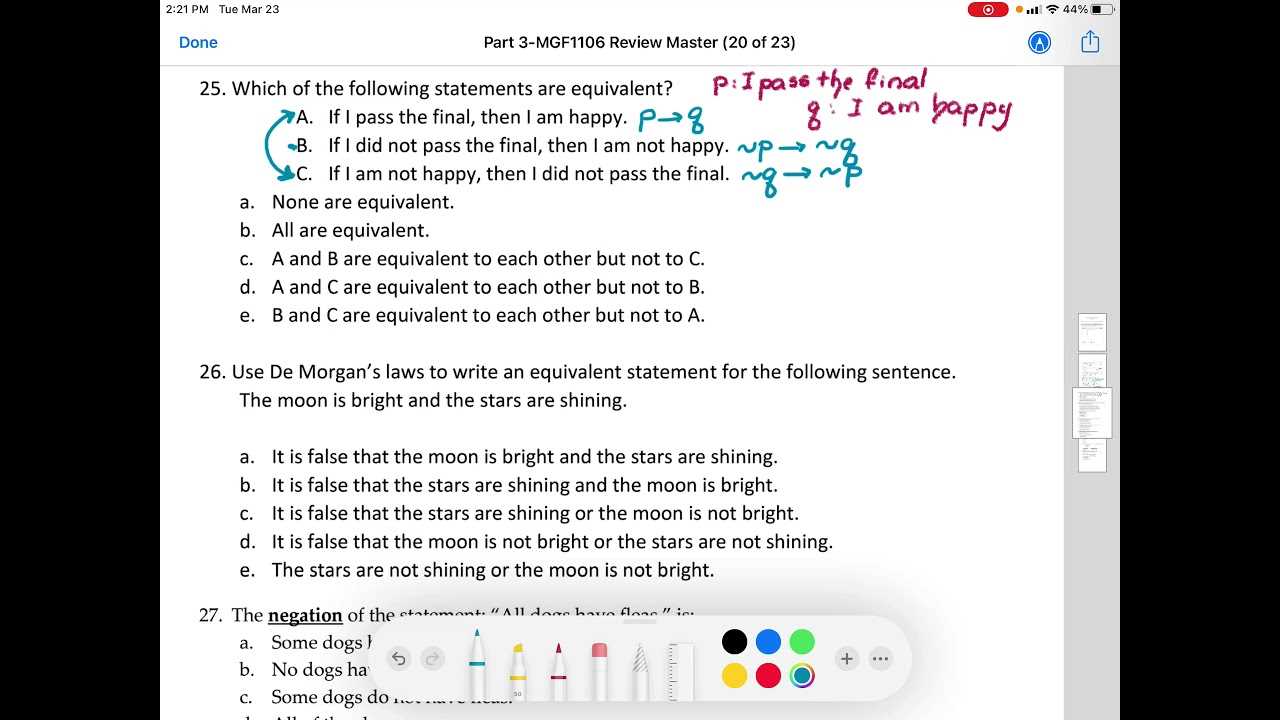 mgf 1106 final exam answers