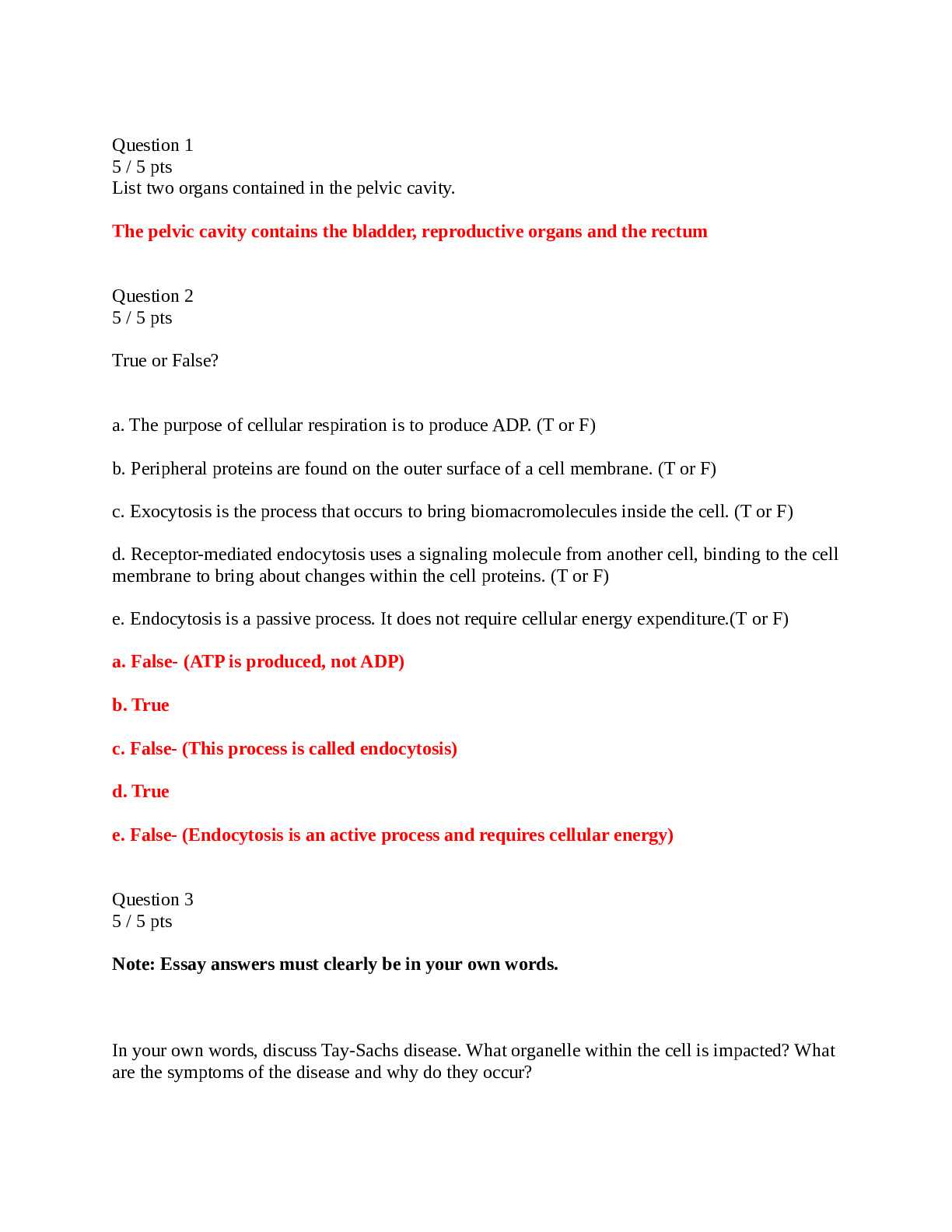 a&p final exam questions and answers