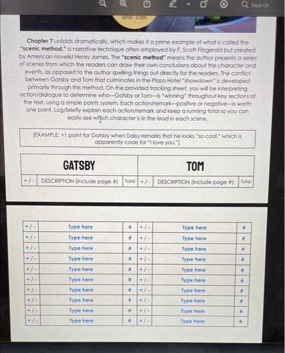 the great gatsby chapter 7 study guide answers