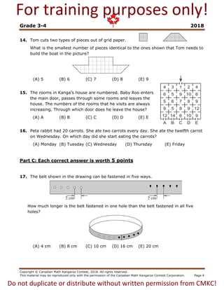 canadian math kangaroo 2025 answers