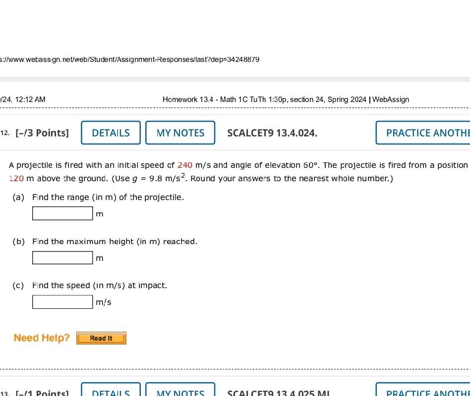 cengage webassign answers