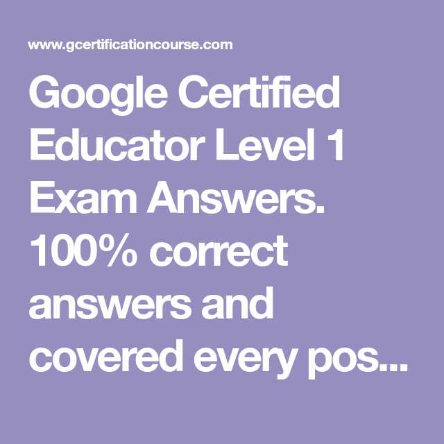 google educator level 1 exam answers
