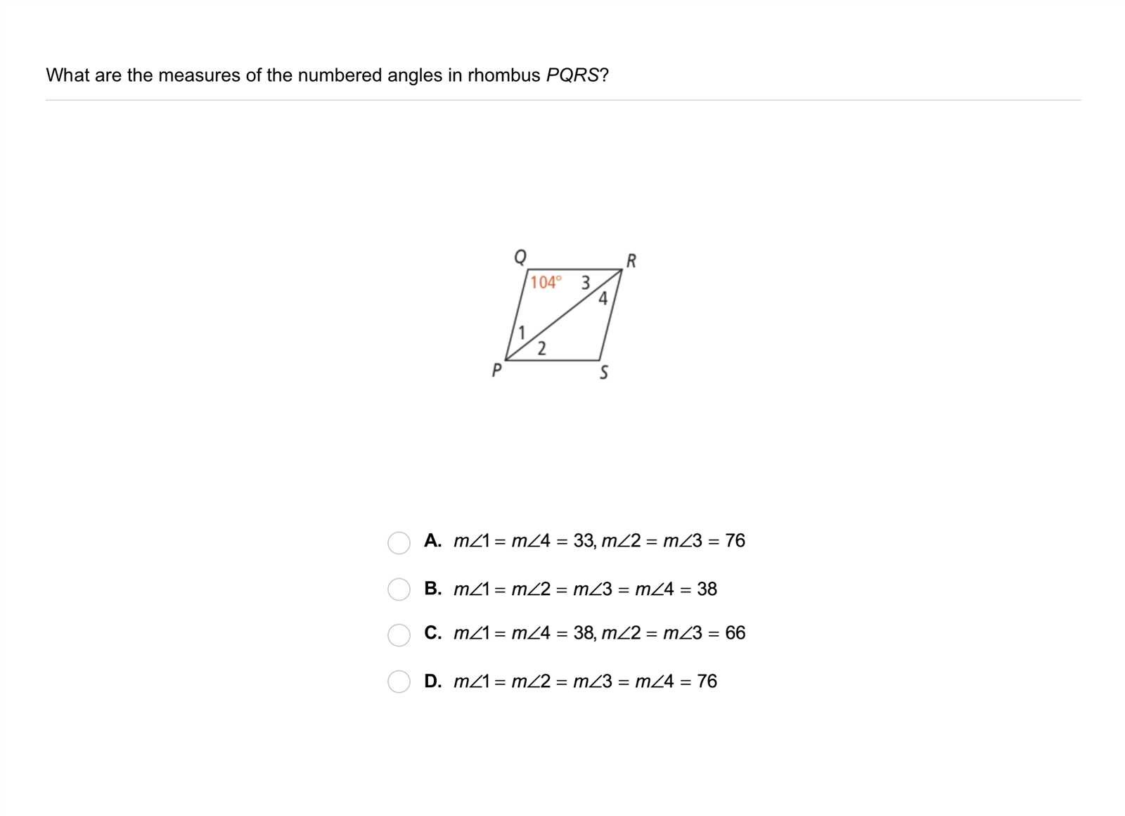 use rhombus tqrs to answer the question