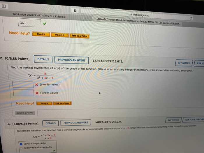 cengage webassign answers