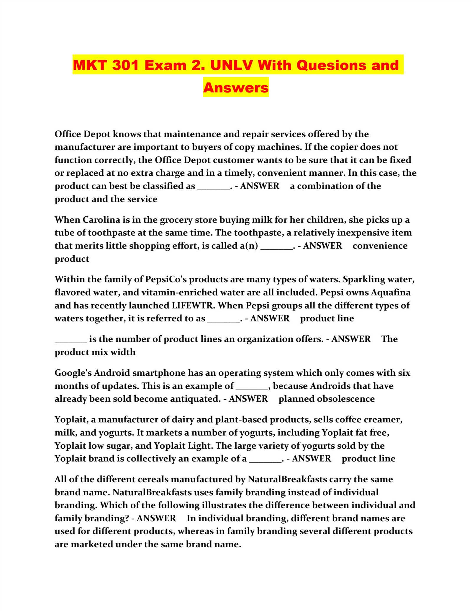 mkt 300 exam 2