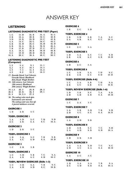 toefl exam with answers