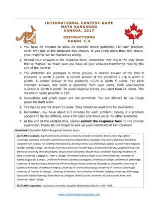 canadian math kangaroo 2025 answers