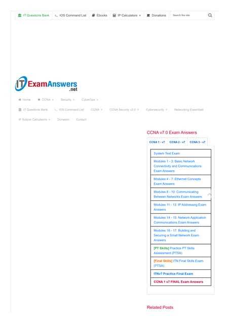 netacad test answers