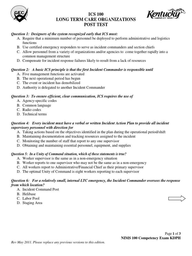 ics 100 exam answers