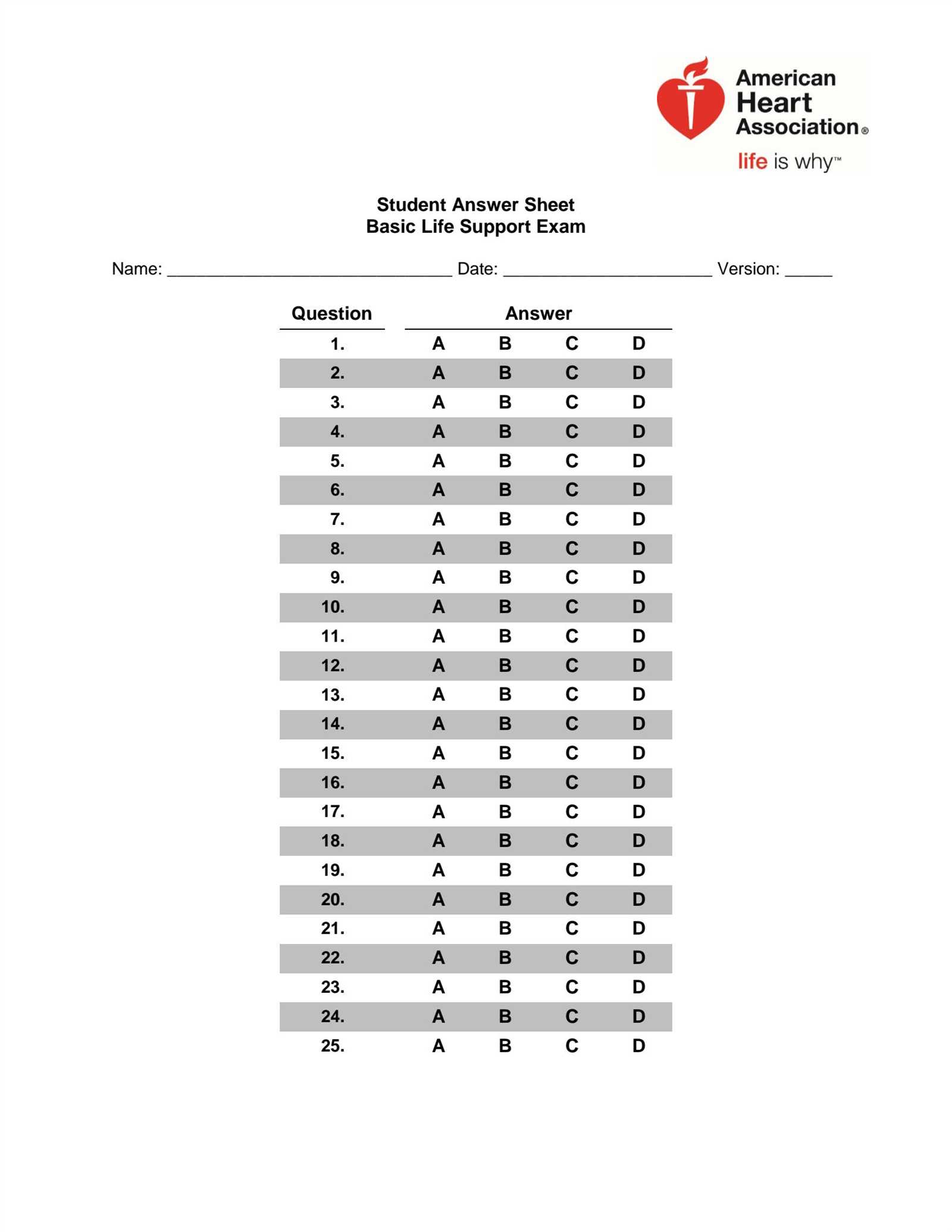 bls for healthcare providers course version c answers
