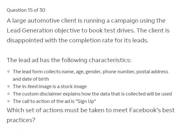meta digital marketing associate exam answers