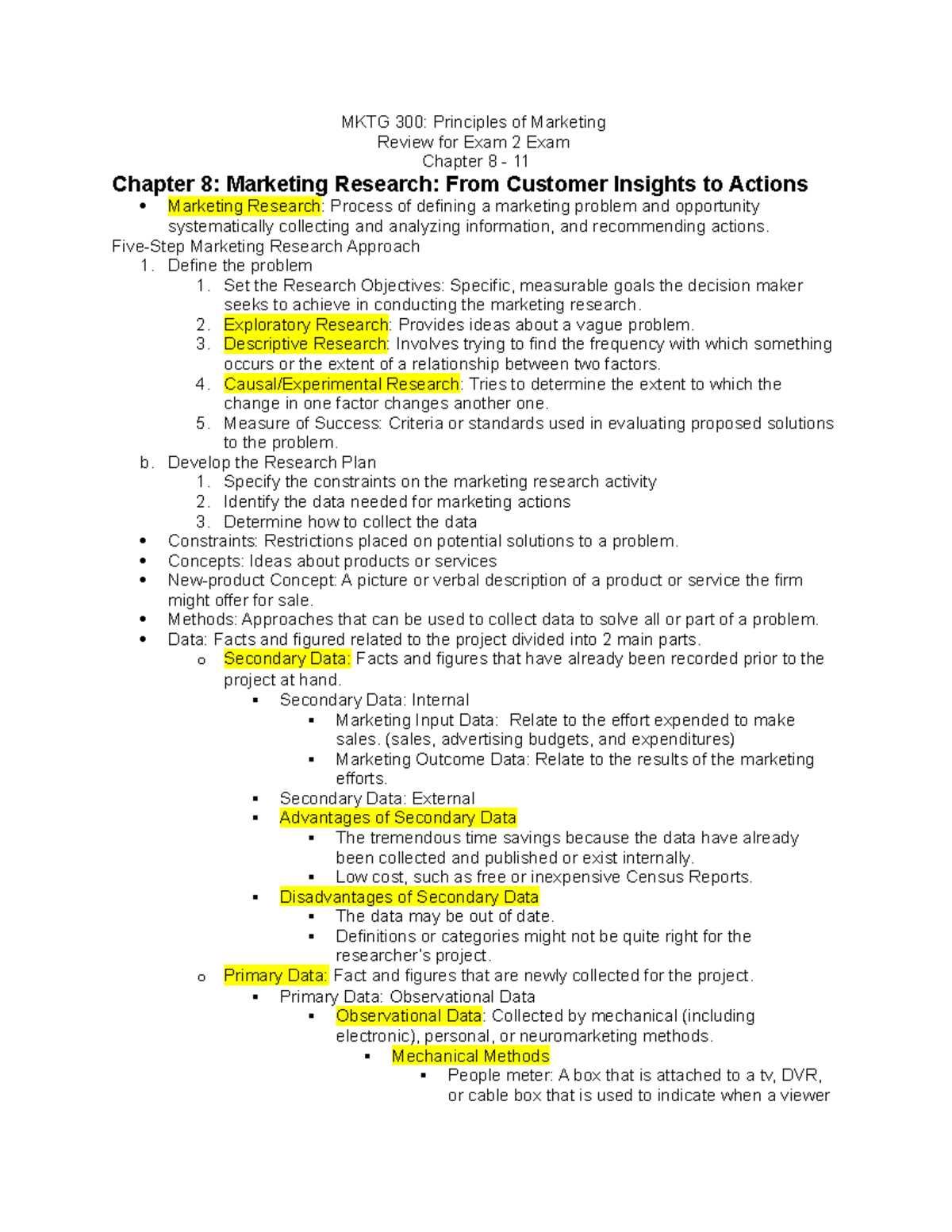 mkt 300 exam 2